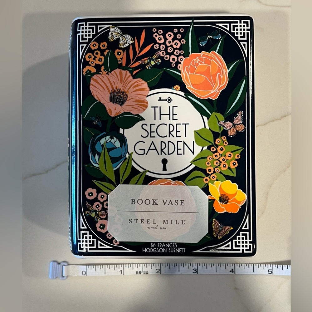 Floral Ceramic Book Vase